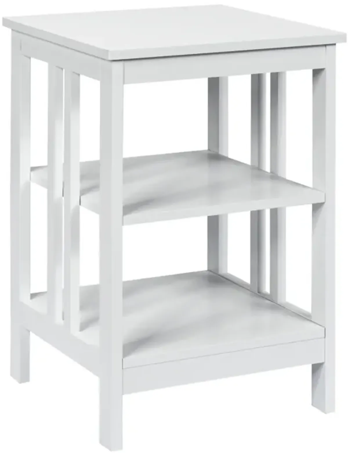 Set of 2 3-Tier Nightstand with Reinforced Bars and Stable Structure