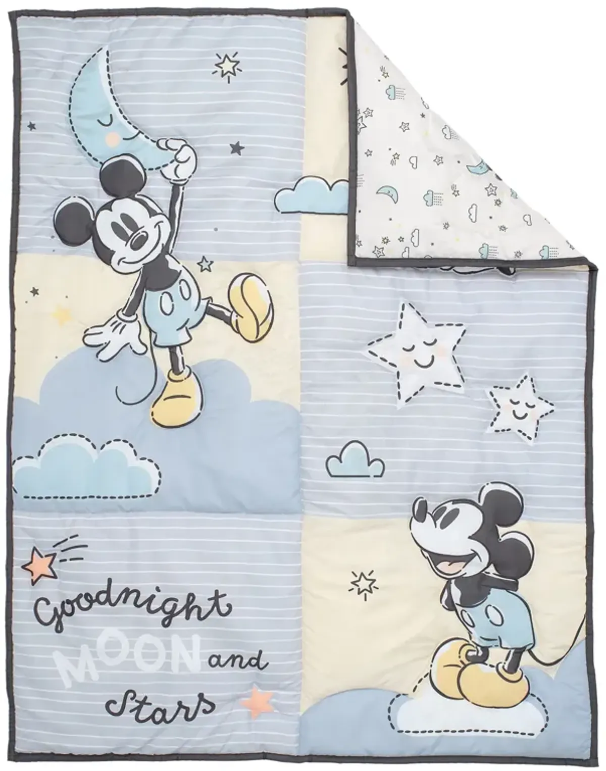 Lambs & Ivy Disney Baby Moonlight Mickey Mouse 3-Piece Nursery Crib Bedding Set