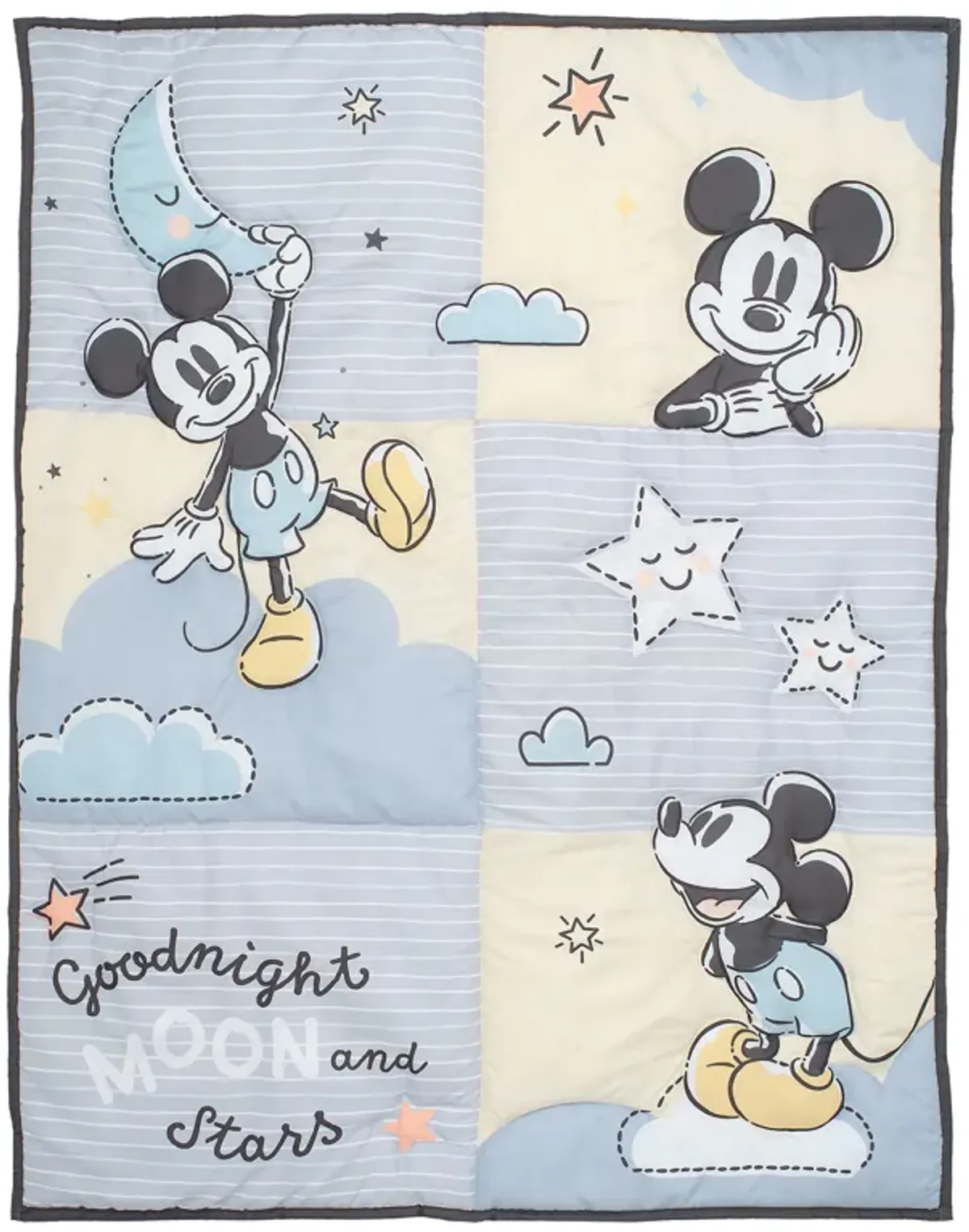 Lambs & Ivy Disney Baby Moonlight Mickey Mouse 3-Piece Nursery Crib Bedding Set