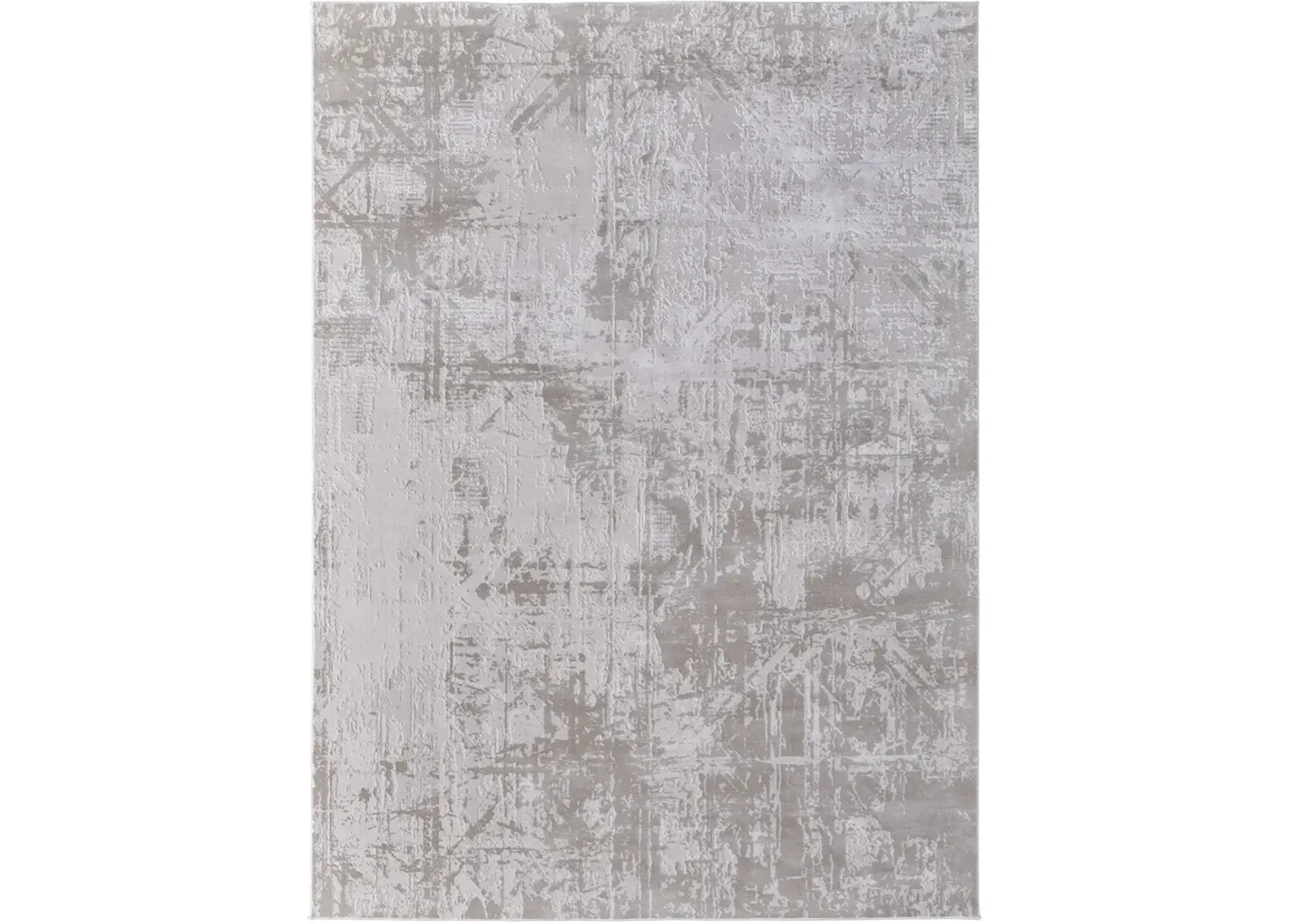 Prasad 39NAF 1'8" x 2'10" Ivory/Taupe/Silver Rug