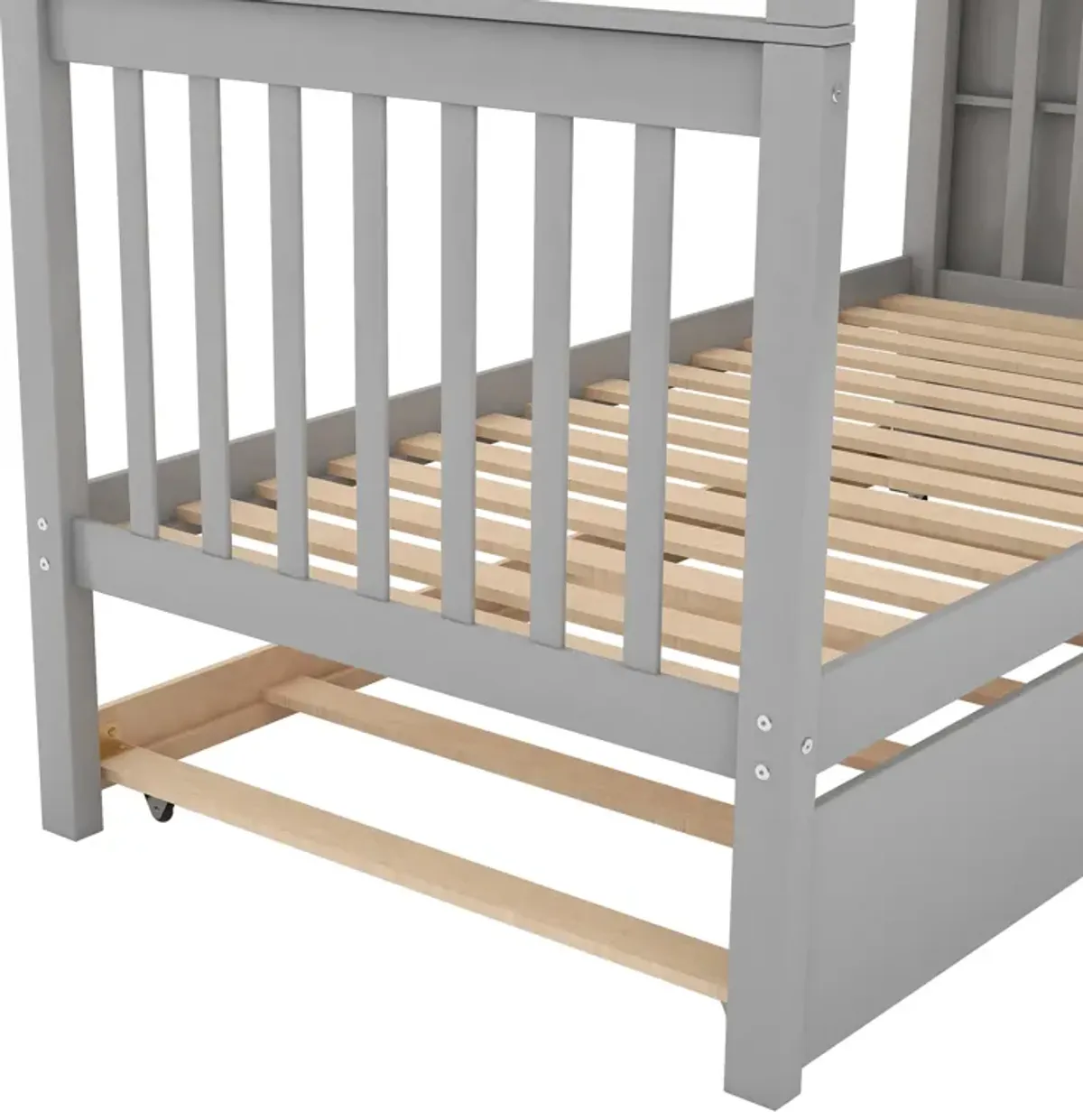 Merax Solid Bunk Bed with Trundle and Storage