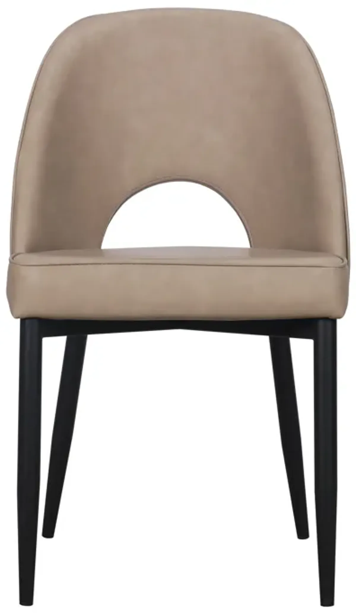 Dining Chair with Fabric Seat and Black Metal legs Set of 2