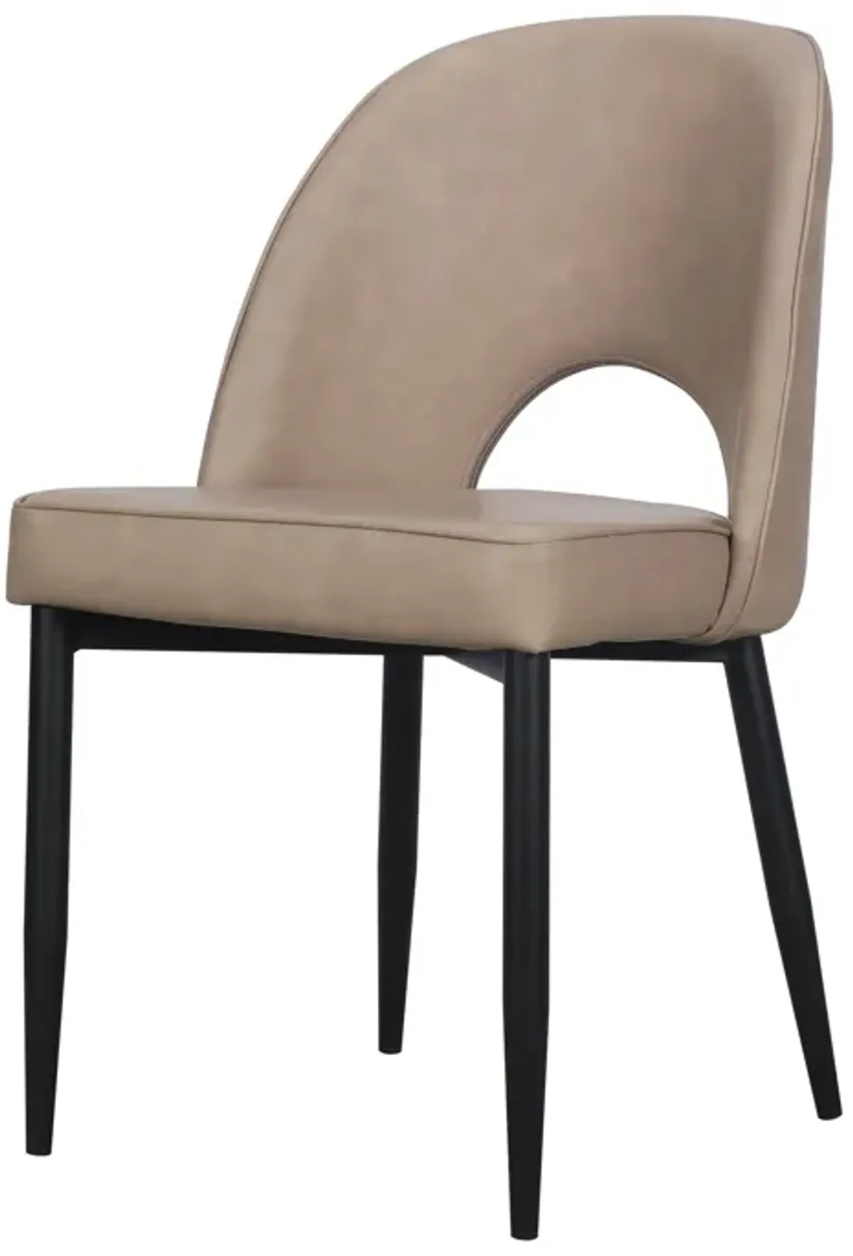 Dining Chair with Fabric Seat and Black Metal legs Set of 2