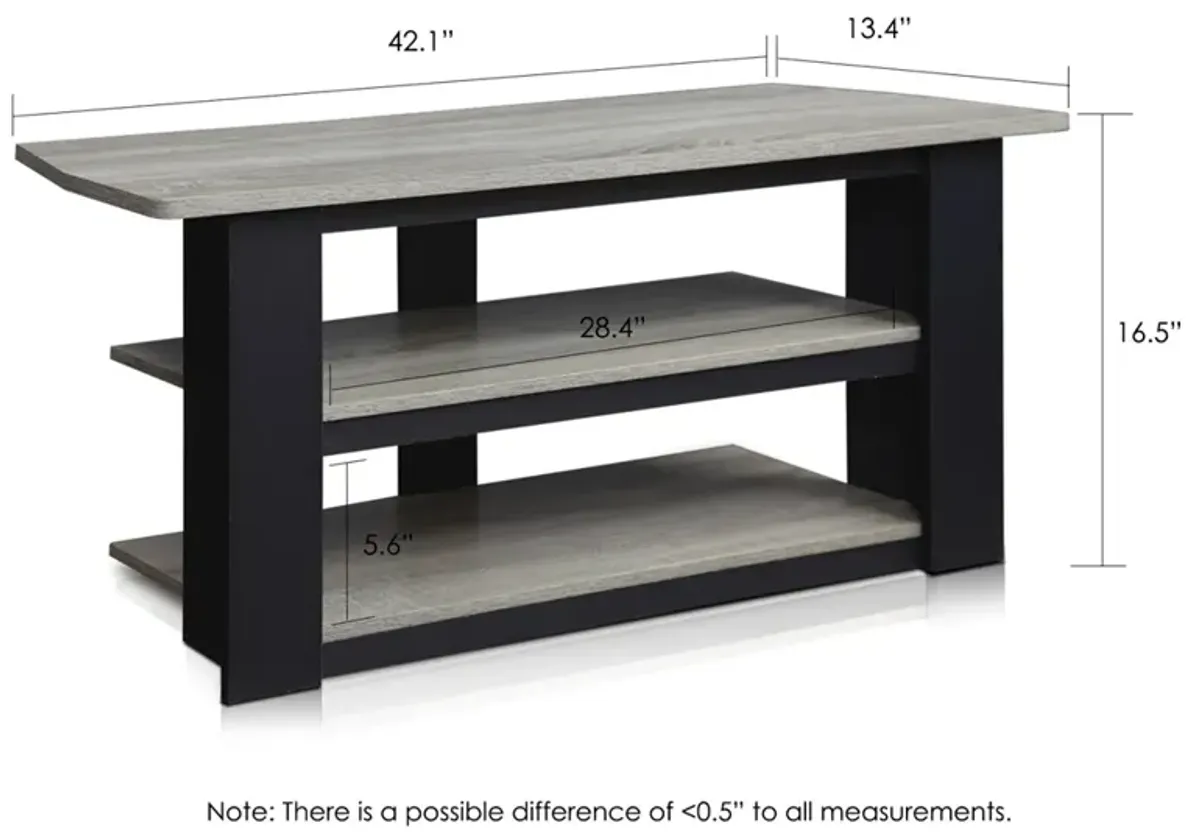 Parsons 42-in TV Entertainment Center, Oak Grey/Black