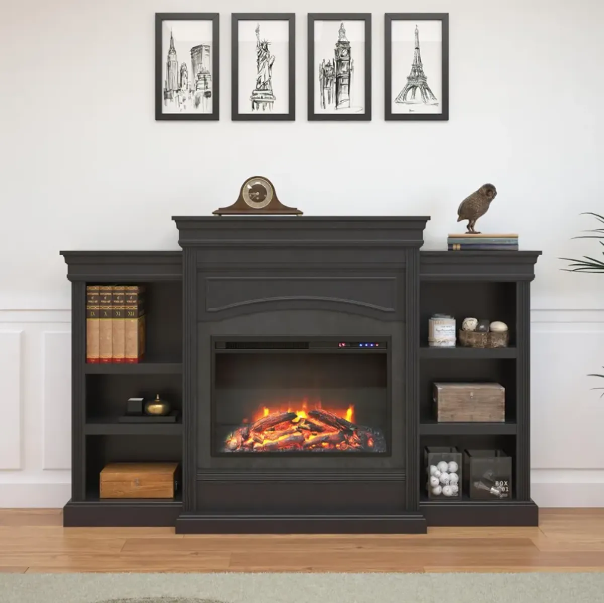 Ameriwood Home Lamont Mantel Fireplace Space Heater