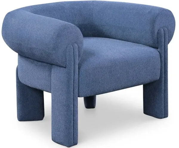 Meridian Furniture Stefano Navy Polyester Fabric Accent Chair
