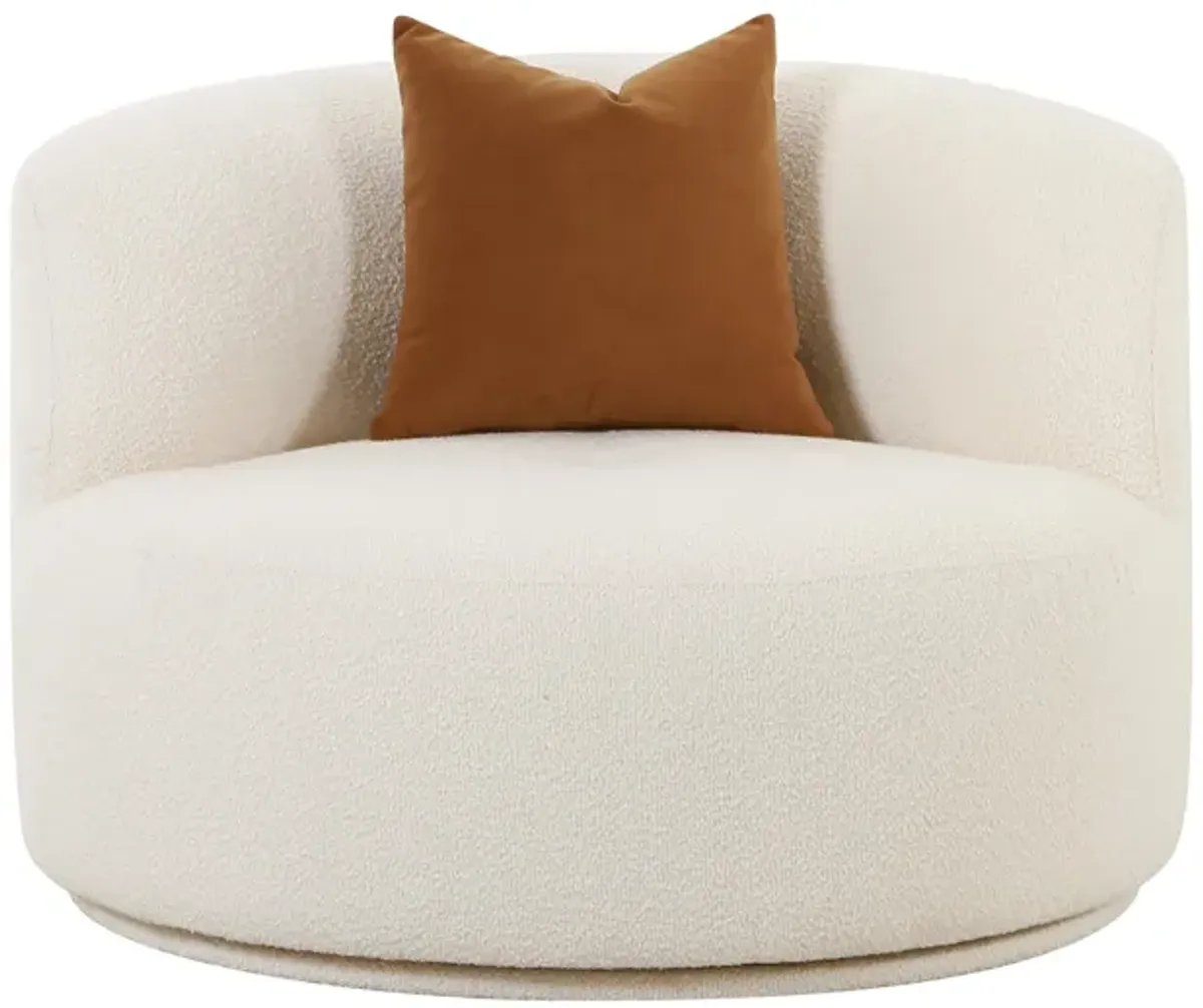 Fickle Grey Velvet Swivel Chair