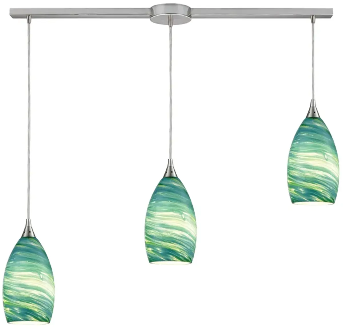 Collanino Blue 3-Light Slim Linear Pendant