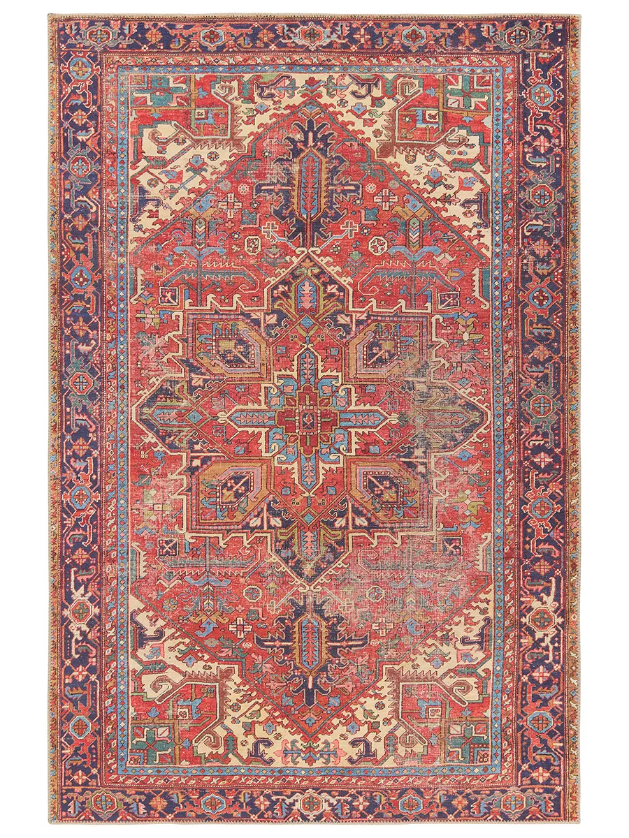 Garcia Lucinda Red 3' x 8' Runner Rug