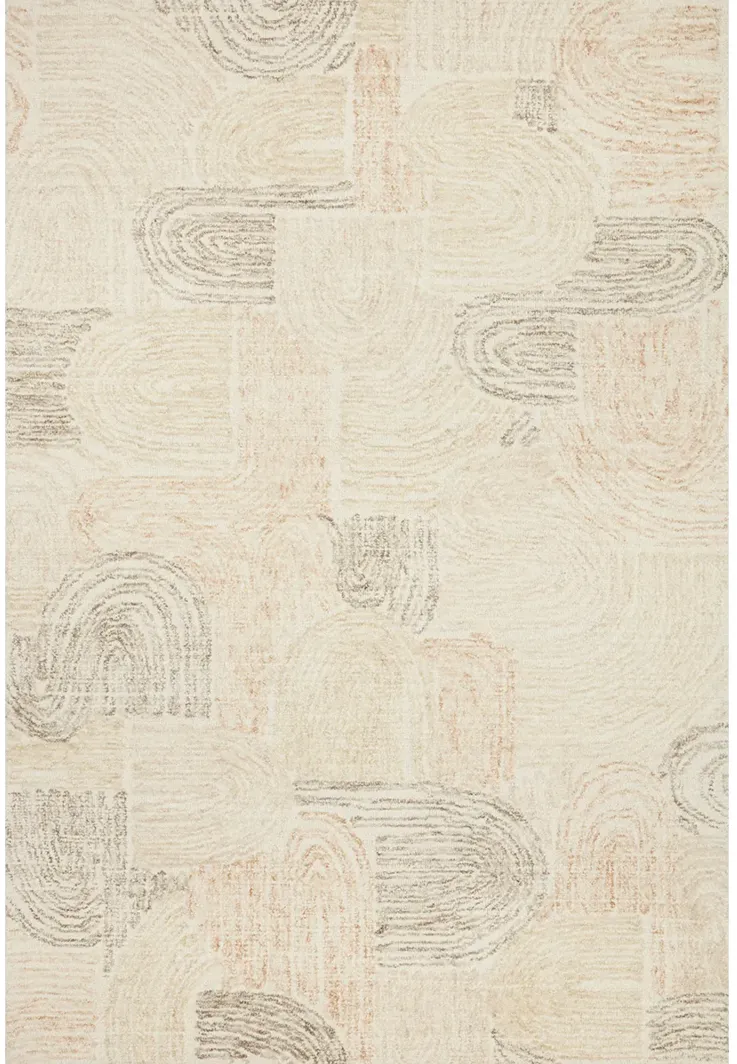 Milo MLO02 Peach/Pebble 7'9" x 9'9" Rug