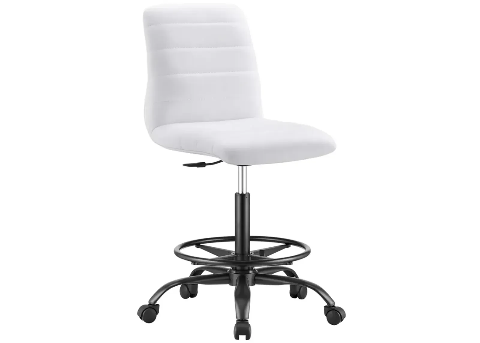 Modway Furniture - Ripple Armless Vegan Leather Drafting Chair