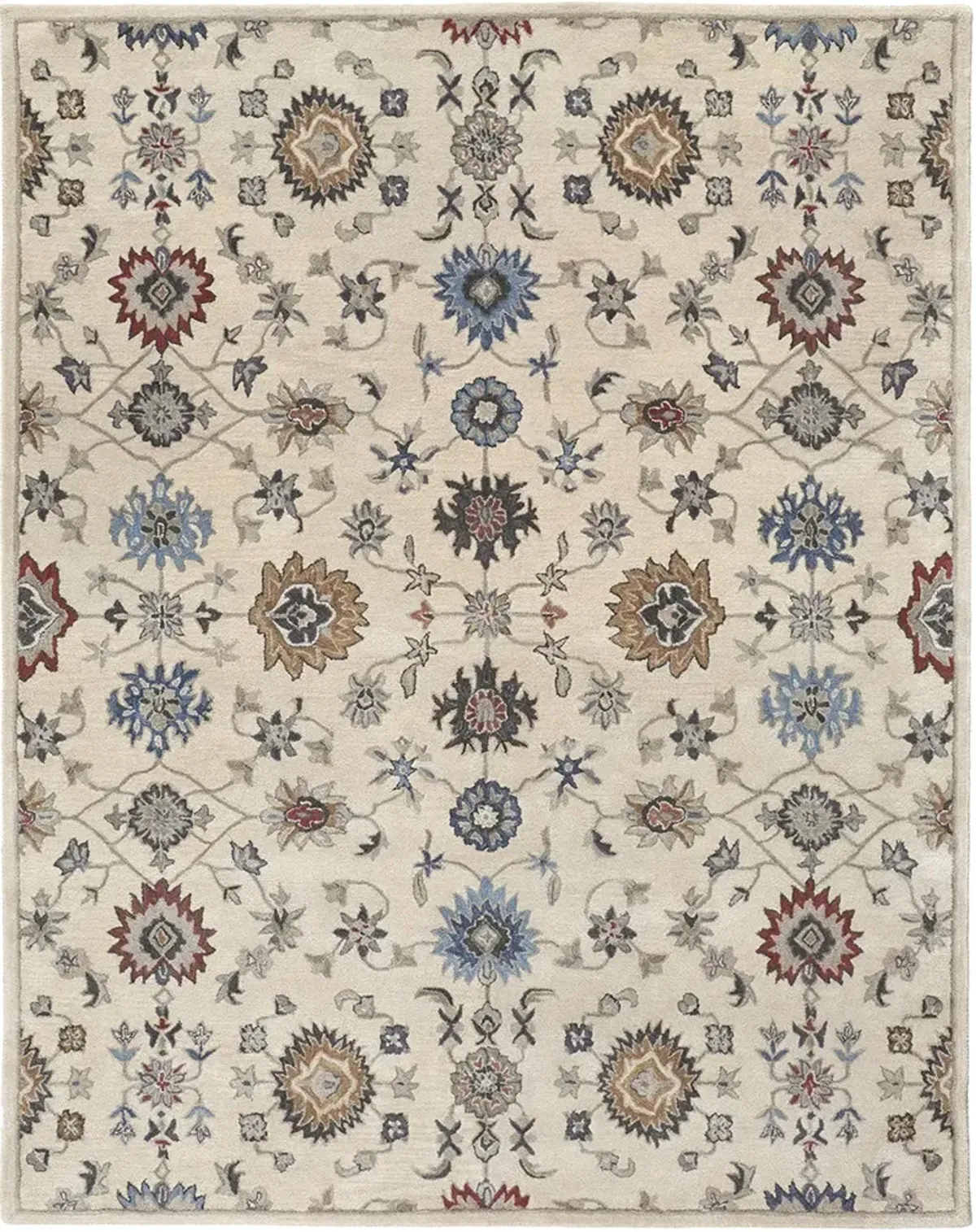 Rylan 8641F Ivory/Blue/Tan 8' x 10' Rug