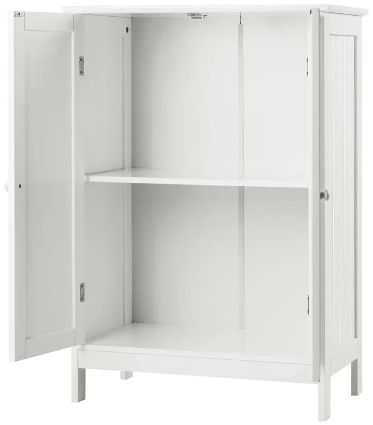 2-Door Freee-Standing Bathroom Cabinet with Shelf