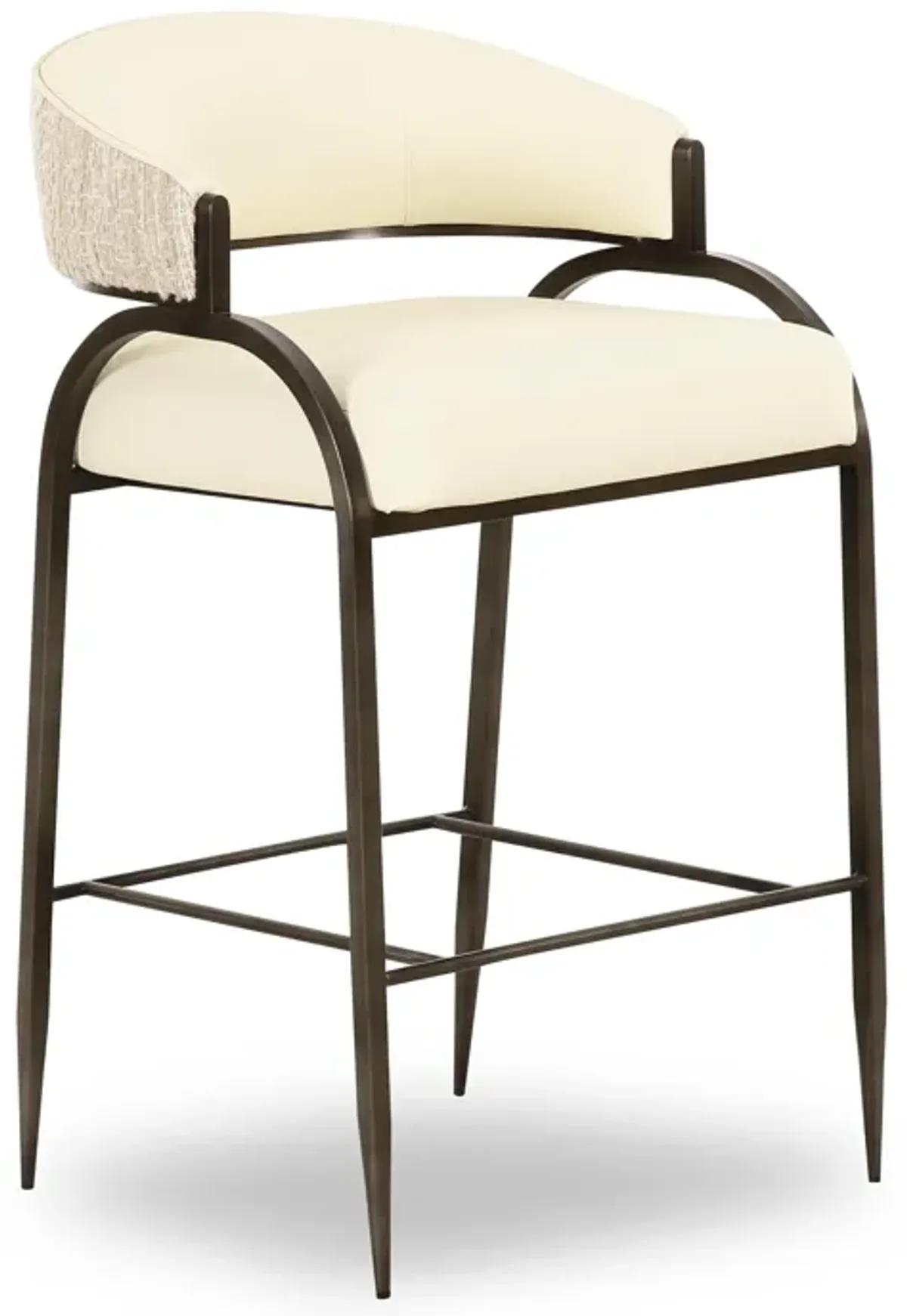 Tatum Cream Vegan Leather 2-Tone Counter Stool