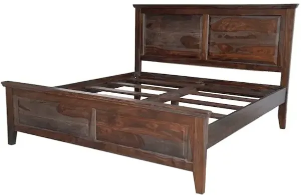 Porter Designs Sonora Solid Sheesham Wood King Bed, Gray