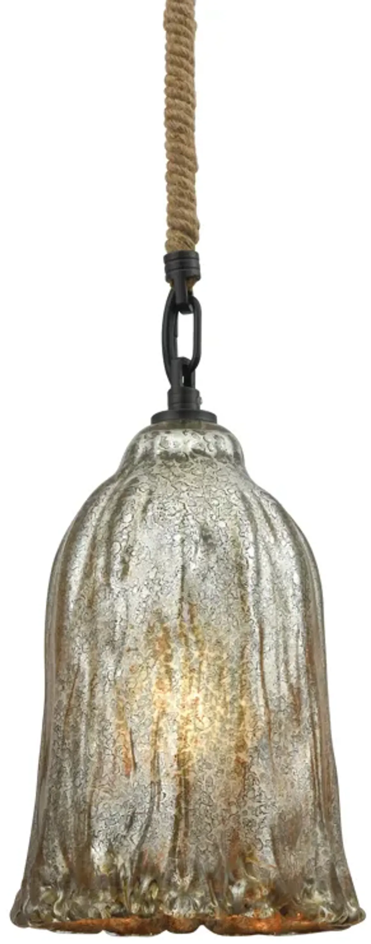 Hand Formed 6" Wide Glass Mini Pendant