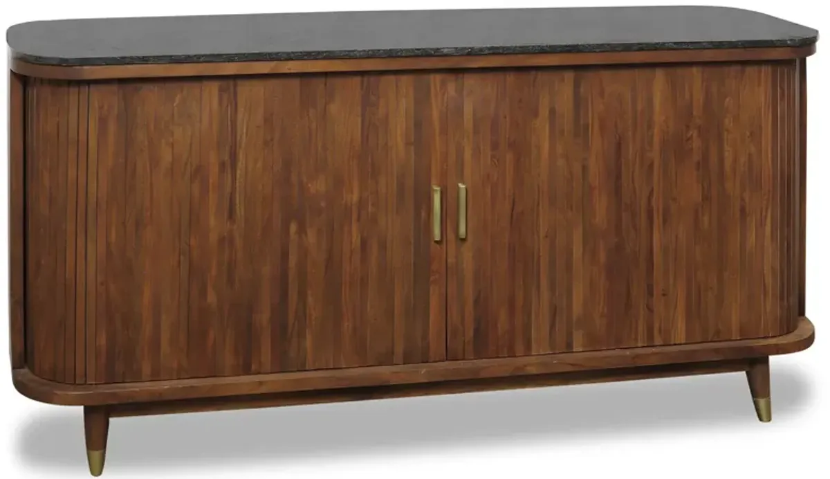 Tambour Oval Credenza
