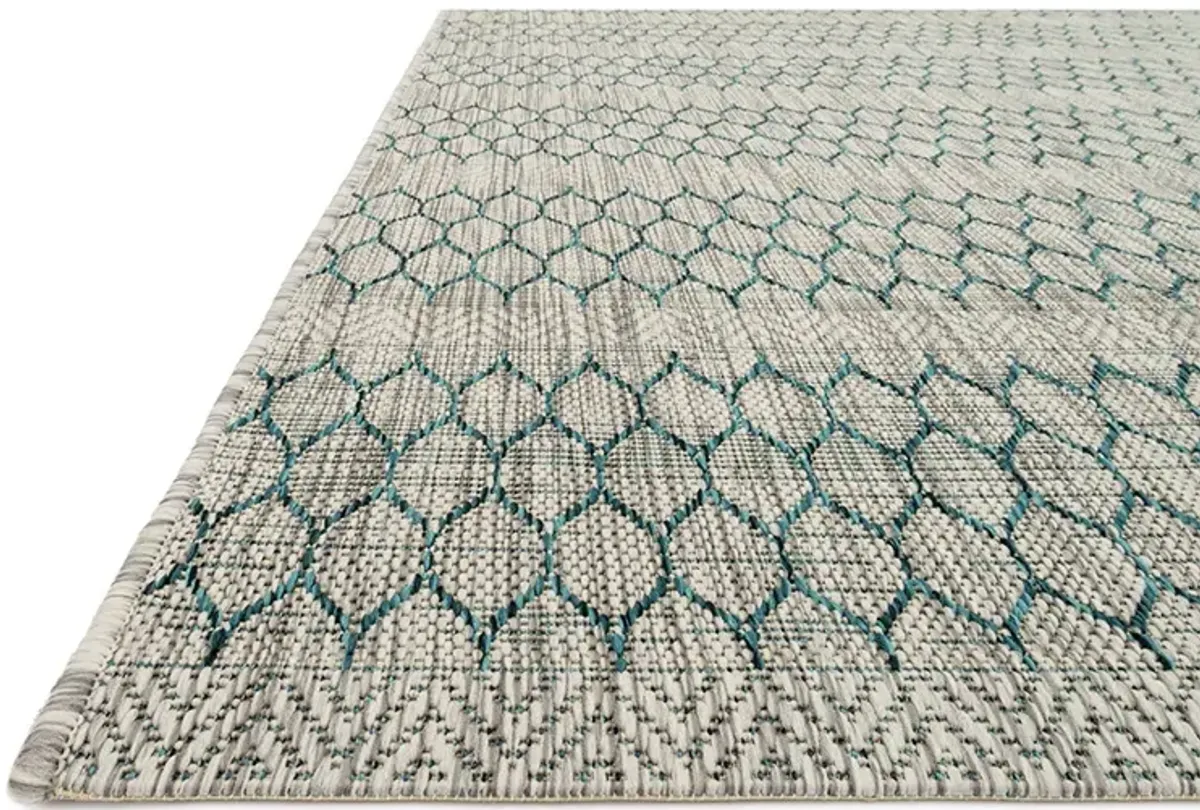 Isle IE01 Grey/Teal 2'2" x 3'9" Rug