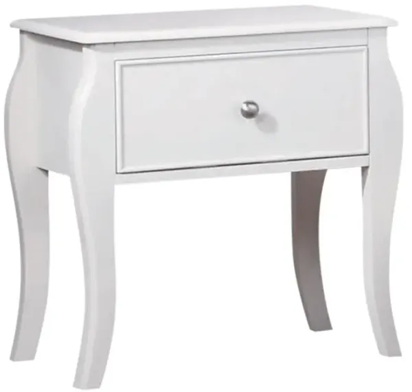 Dominique 1-drawer Nightstand Cream White