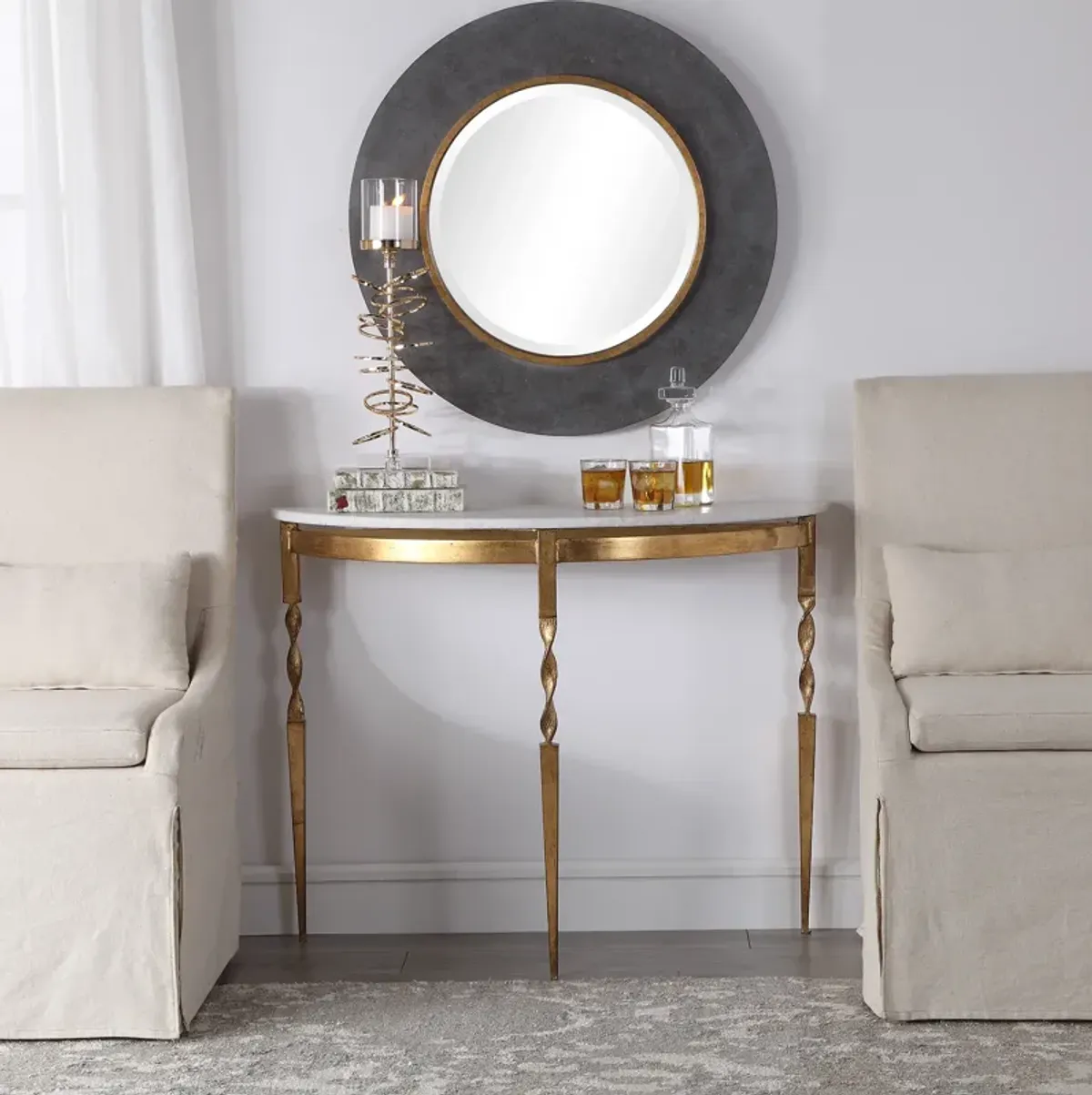 Imelda Demilune Console Table