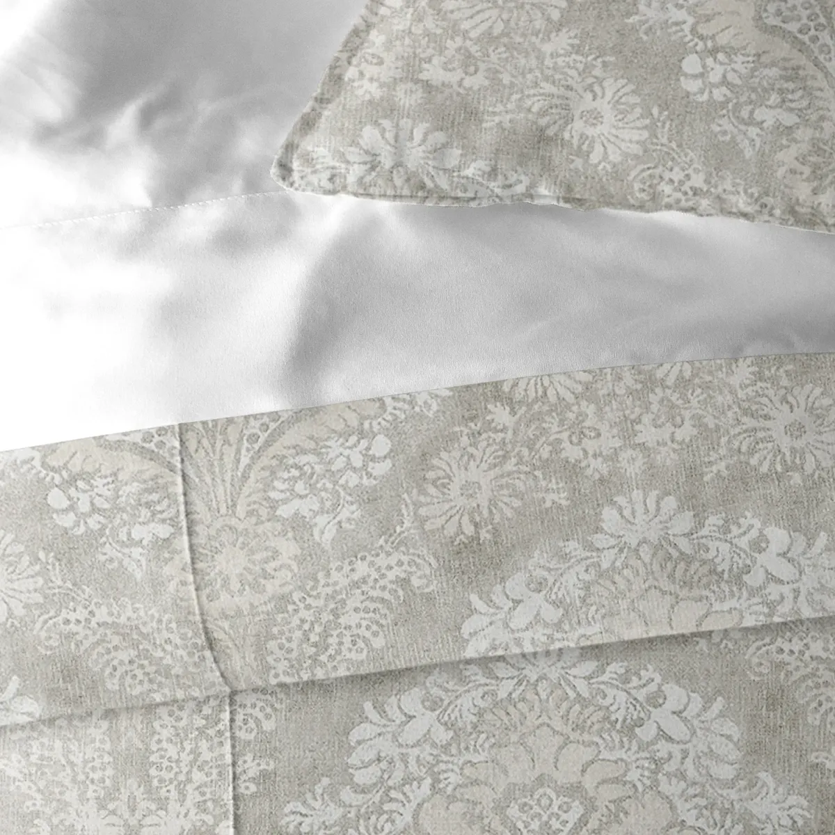 6ix Tailors Fine Linens Ophelia Stone Duvet Cover Set