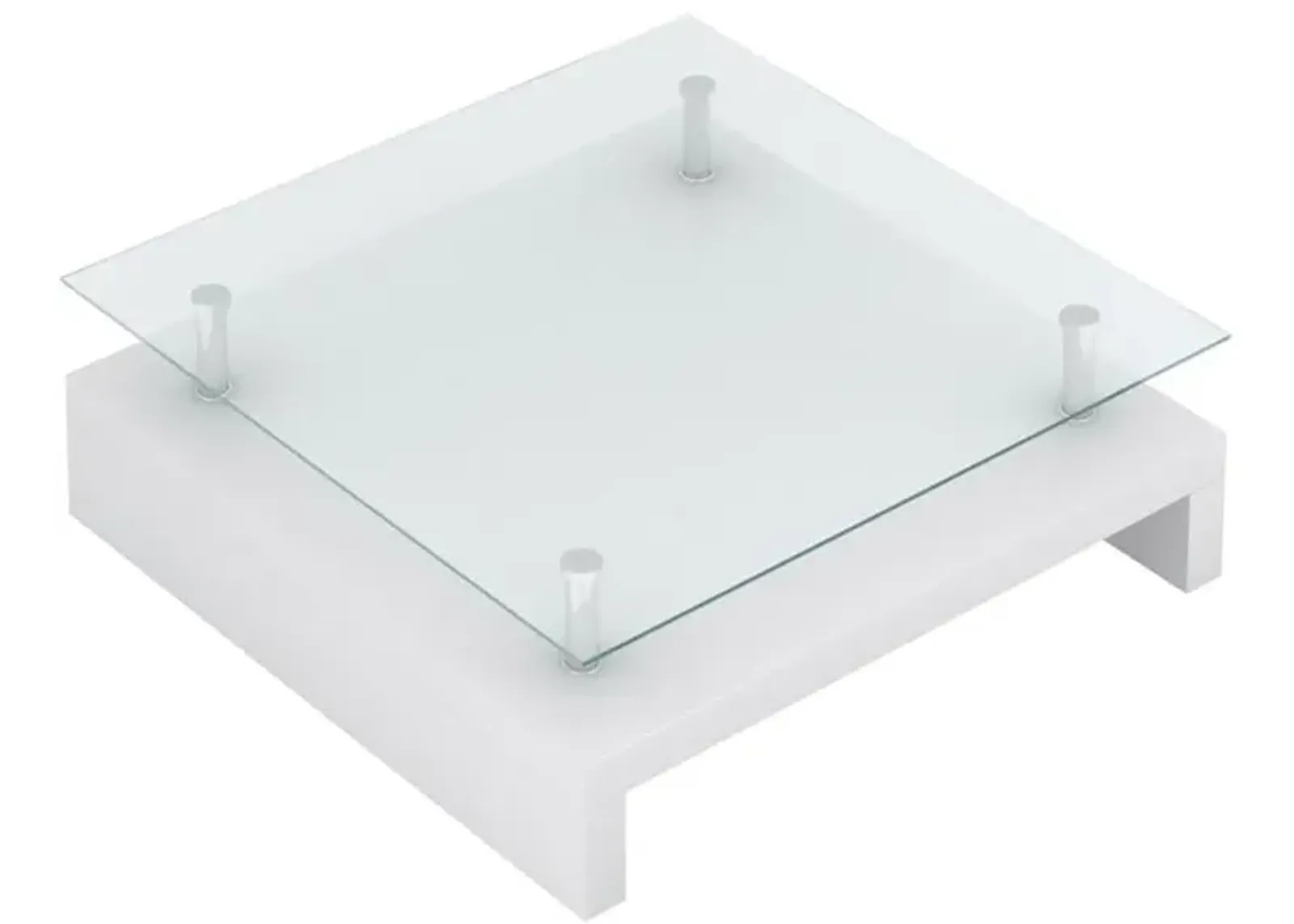 vidaXL Coffee Table with Glass Top White, 60697