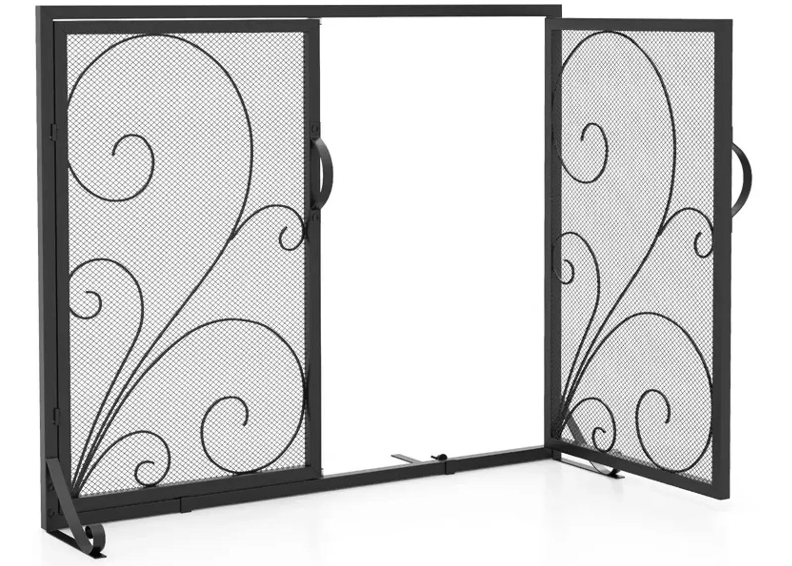 38 x 31 Inch Double Door Fireplace Screen