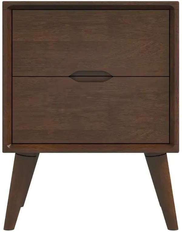 Ashcroft Furniture Co Alexandra Brown Night Stand with 2 Drawers