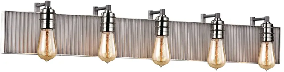 Corrugated Steel Vanity Light