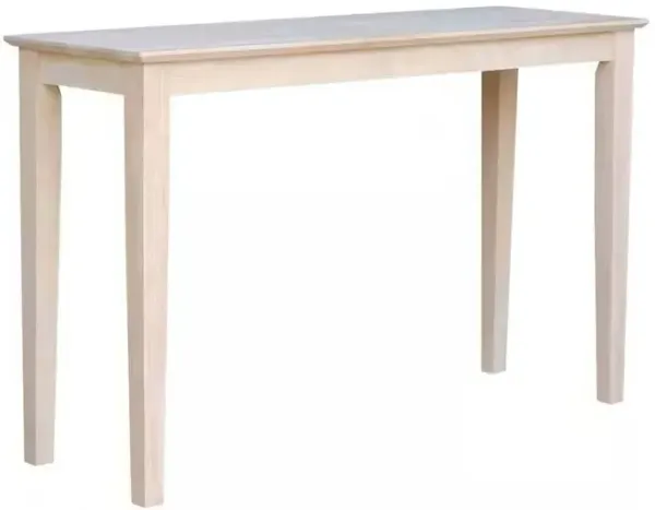 Rustic Unfinished Solid Wood  Farmhouse Console Sofa Table