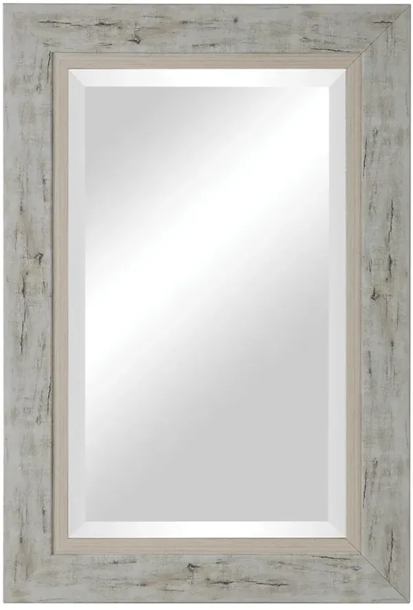 Branbury Rustic Light Wood Mirror