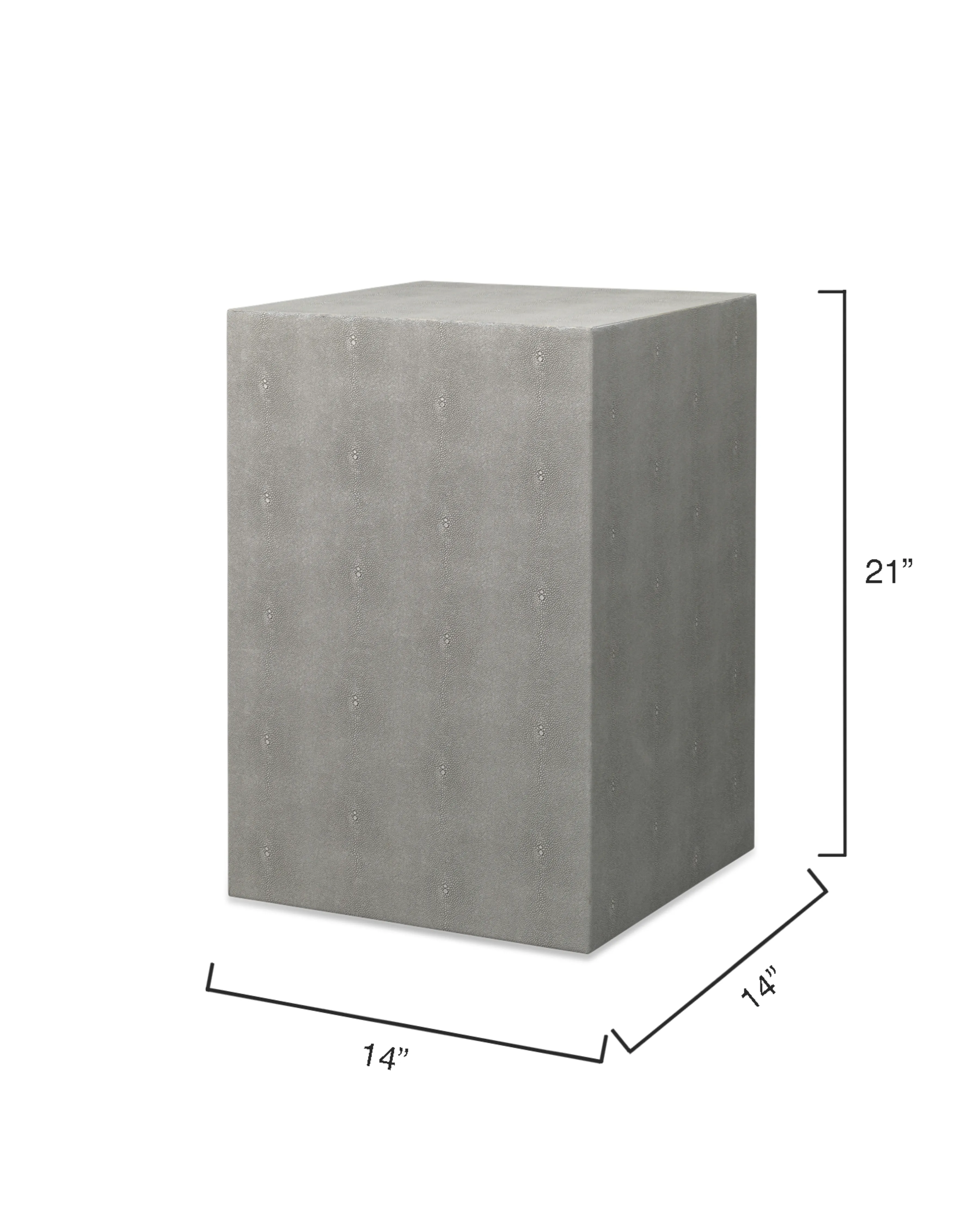 Structure Faux-Shagreen Square Side Table