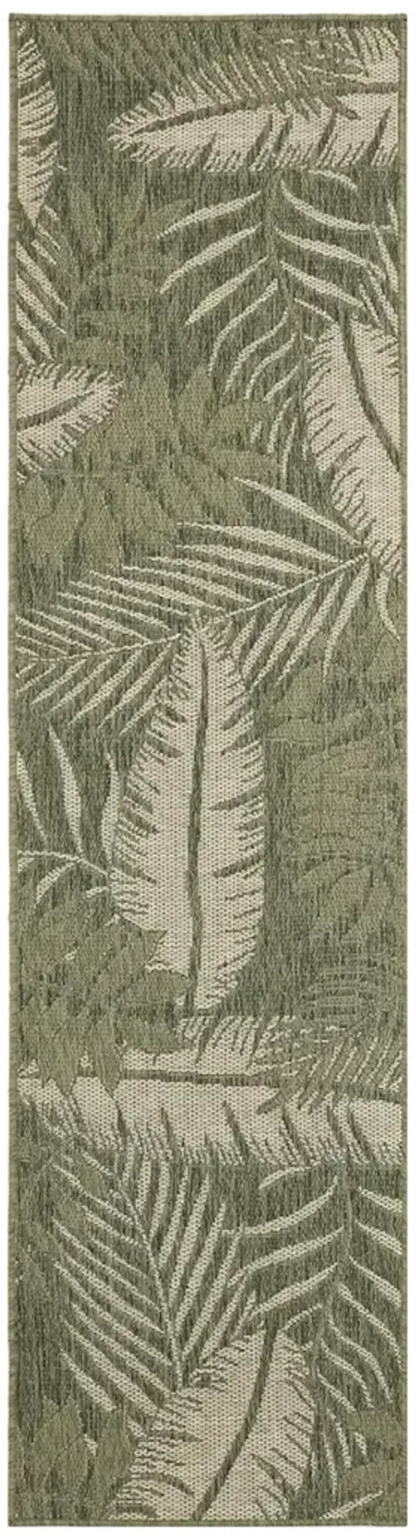 Garden Oasis GOA02 Green/Ivory 2' x 8' Rug