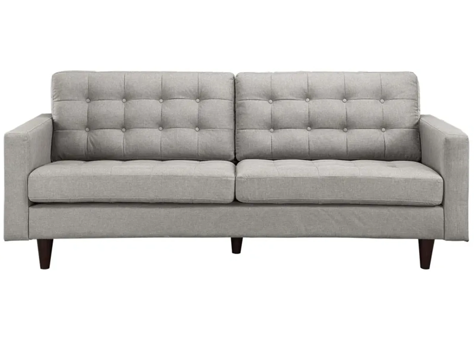 Empress Upholstered Fabric Sofa Gray EEI-1011-LGR