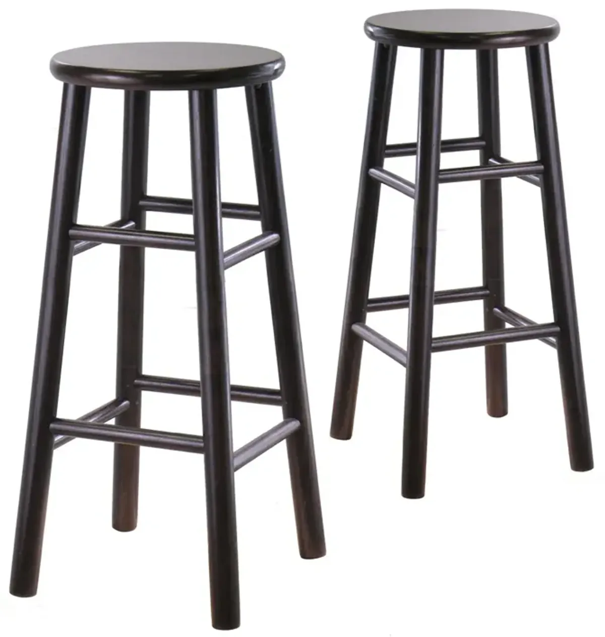 Tabby 2-Pc 30" Bar Stool Set Dark Espresso