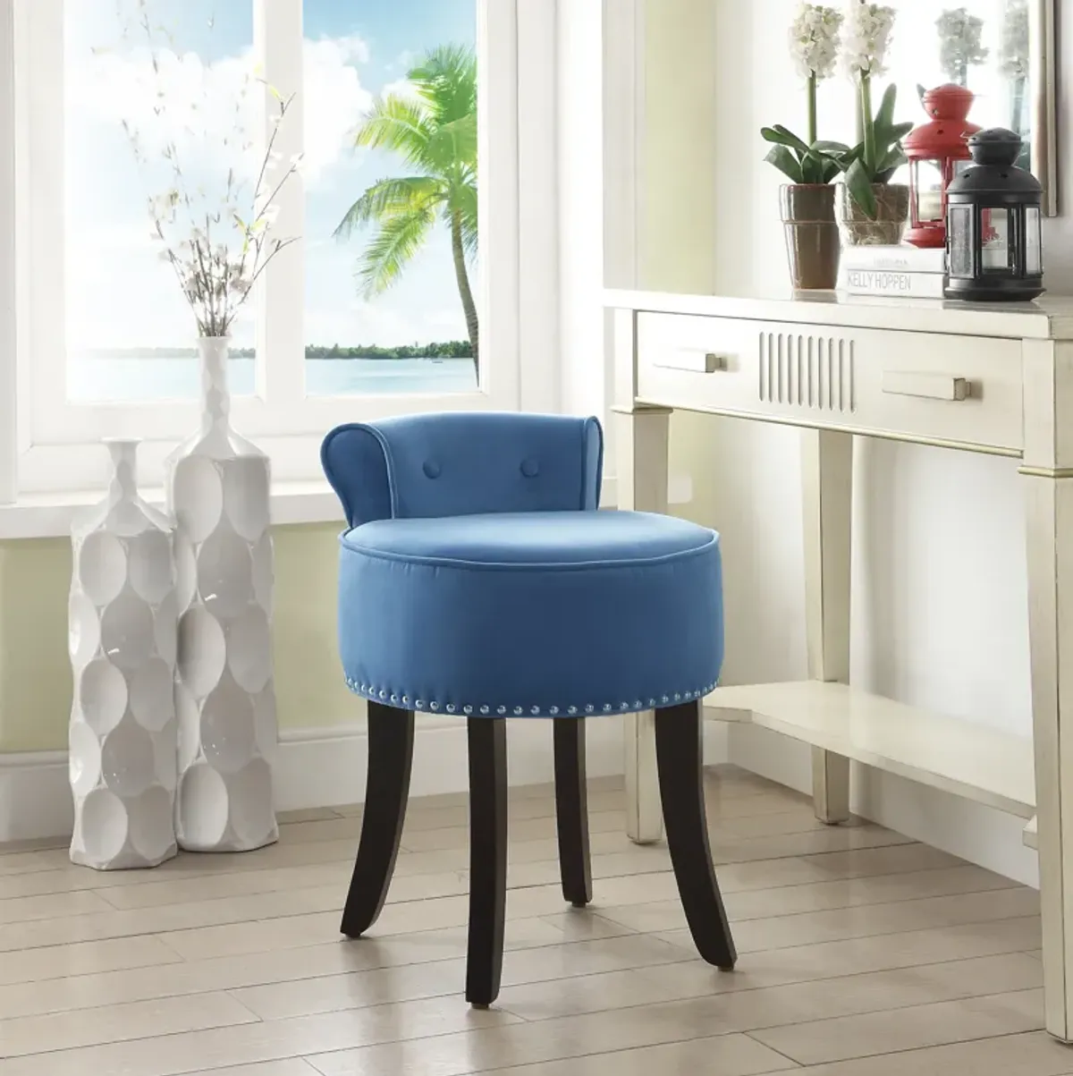 Inspired Home Delia Vanity Stool