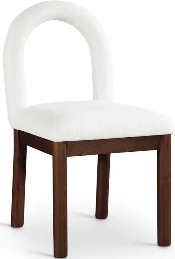 Meridian Furniture Conrad Cream Linen Textured Fabric Dining Chair
