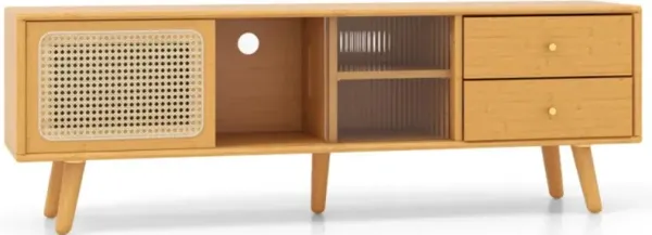 Hivvago Bamboo TV Stand for TV