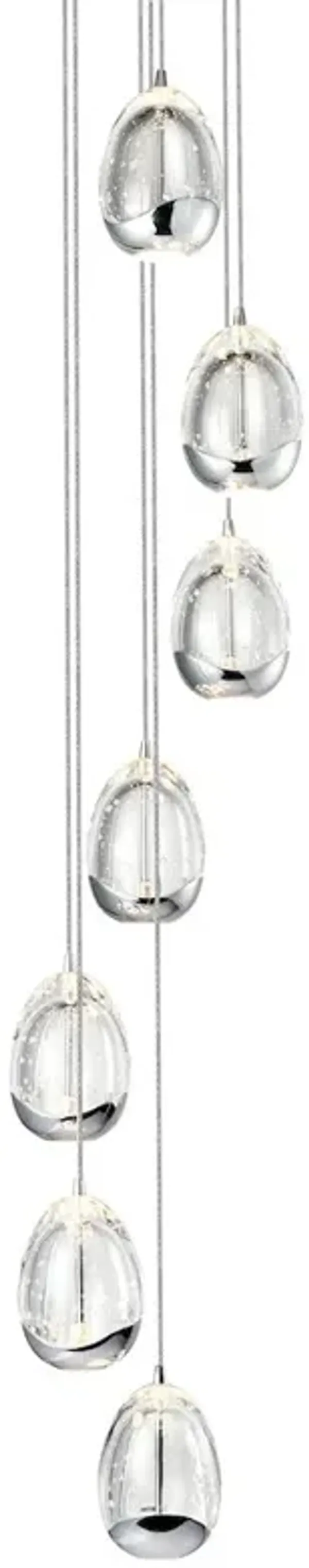 VONN Lighting 7-Light Pendant Lighting Height Adjustable Integrated LED Chandelier