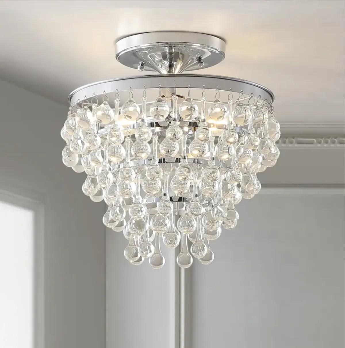 Toronto Metal/Crystal LED Flush Mount