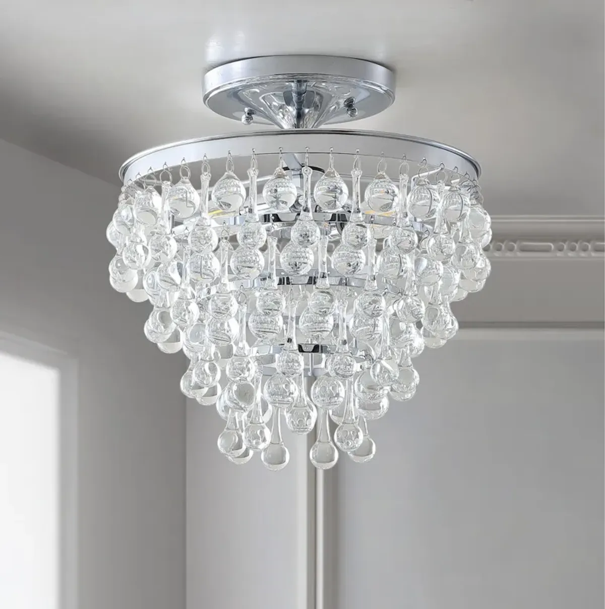 Toronto Metal/Crystal LED Flush Mount