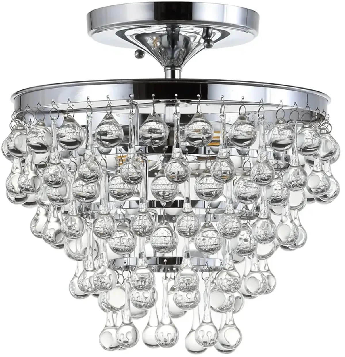 Toronto Metal/Crystal LED Flush Mount