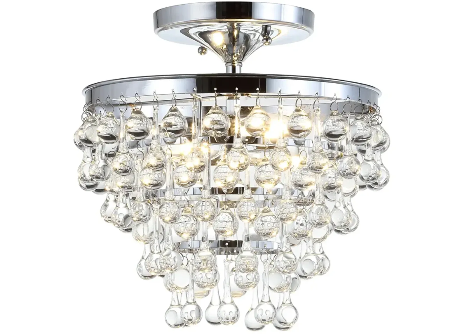 Toronto Metal/Crystal LED Flush Mount