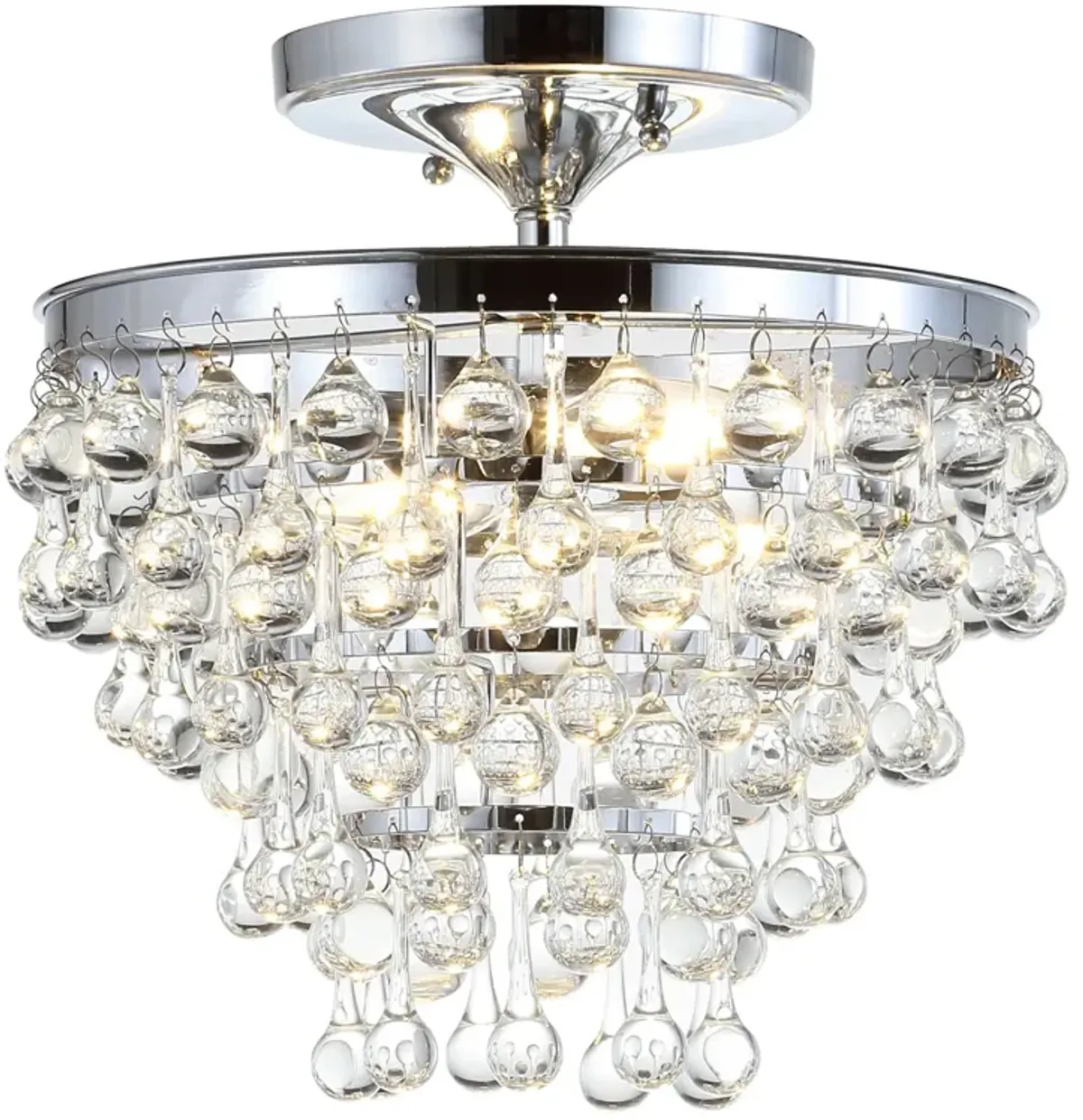 Toronto Metal/Crystal LED Flush Mount