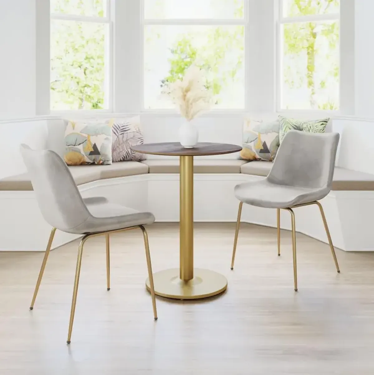 Belen Kox Alto Bistro Table, Brown & Gold, Belen Kox