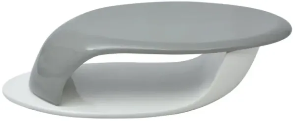 vidaXL Coffee Table Fiberglass High Gloss Gray and White