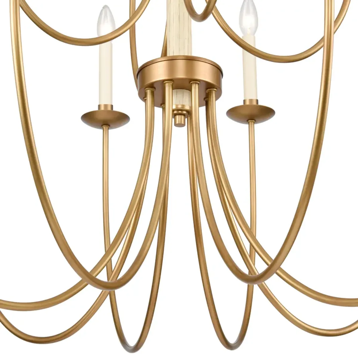 Neville 34'' Wide 12-Light Gold Chandelier