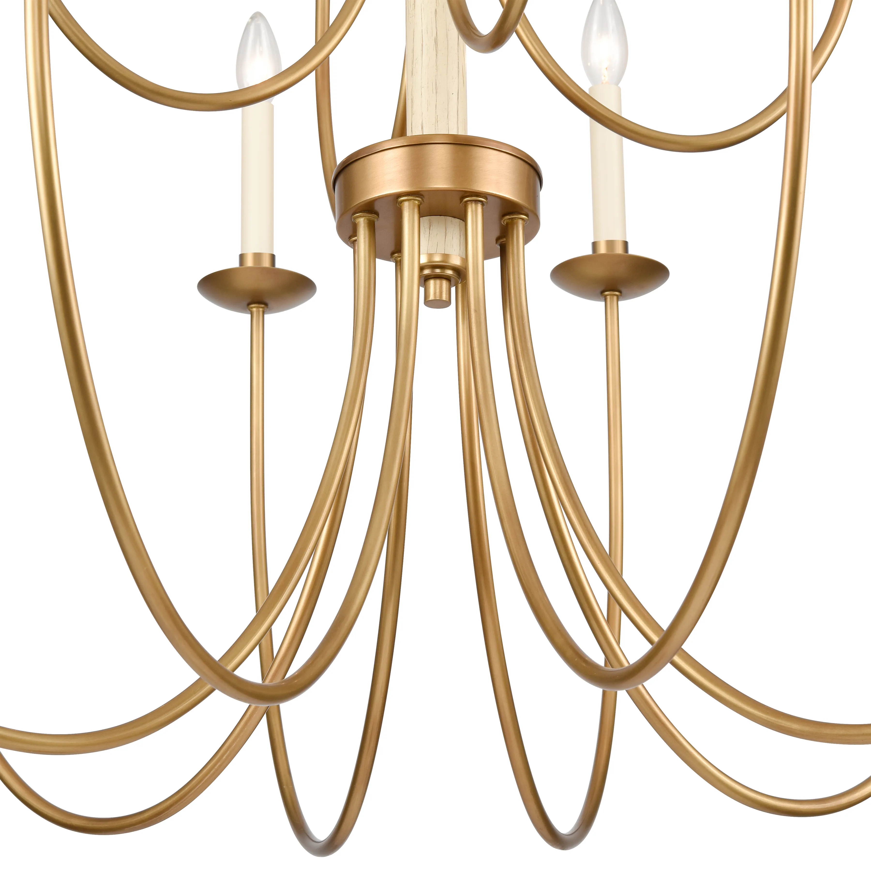 Neville 34'' Wide 12-Light Gold Chandelier