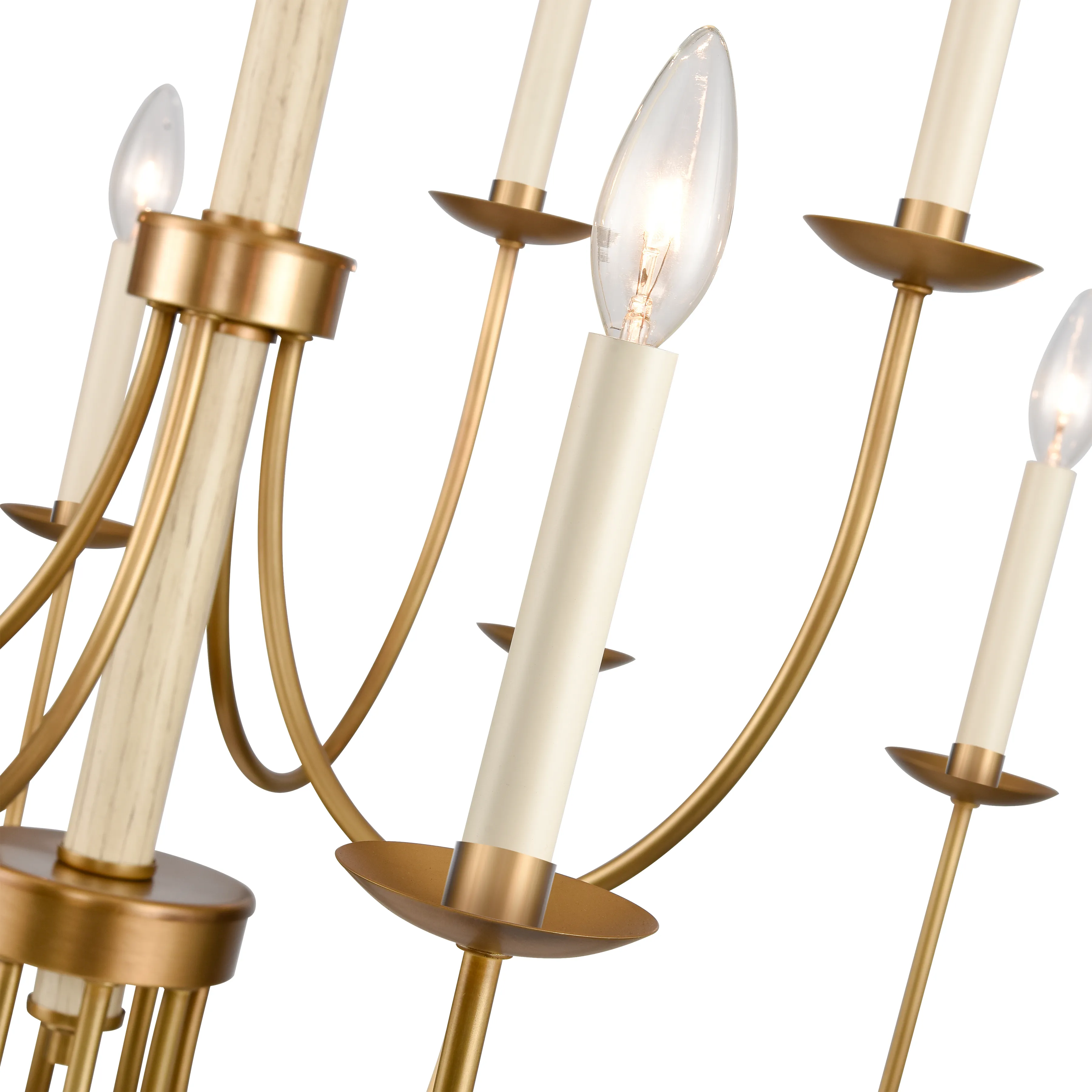 Neville 34'' Wide 12-Light Gold Chandelier