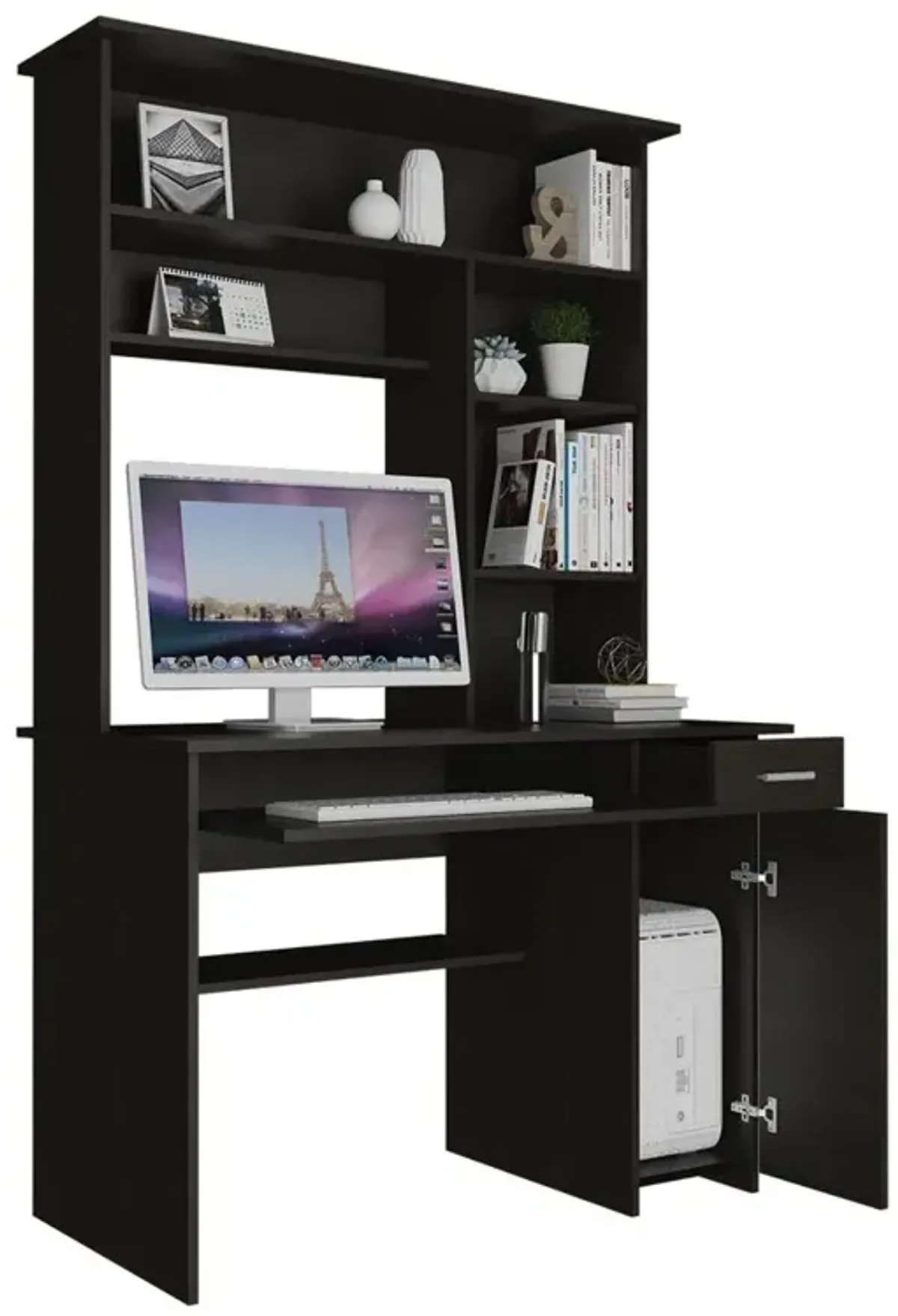 Xalo 180 Compu Hutch Desk In Black